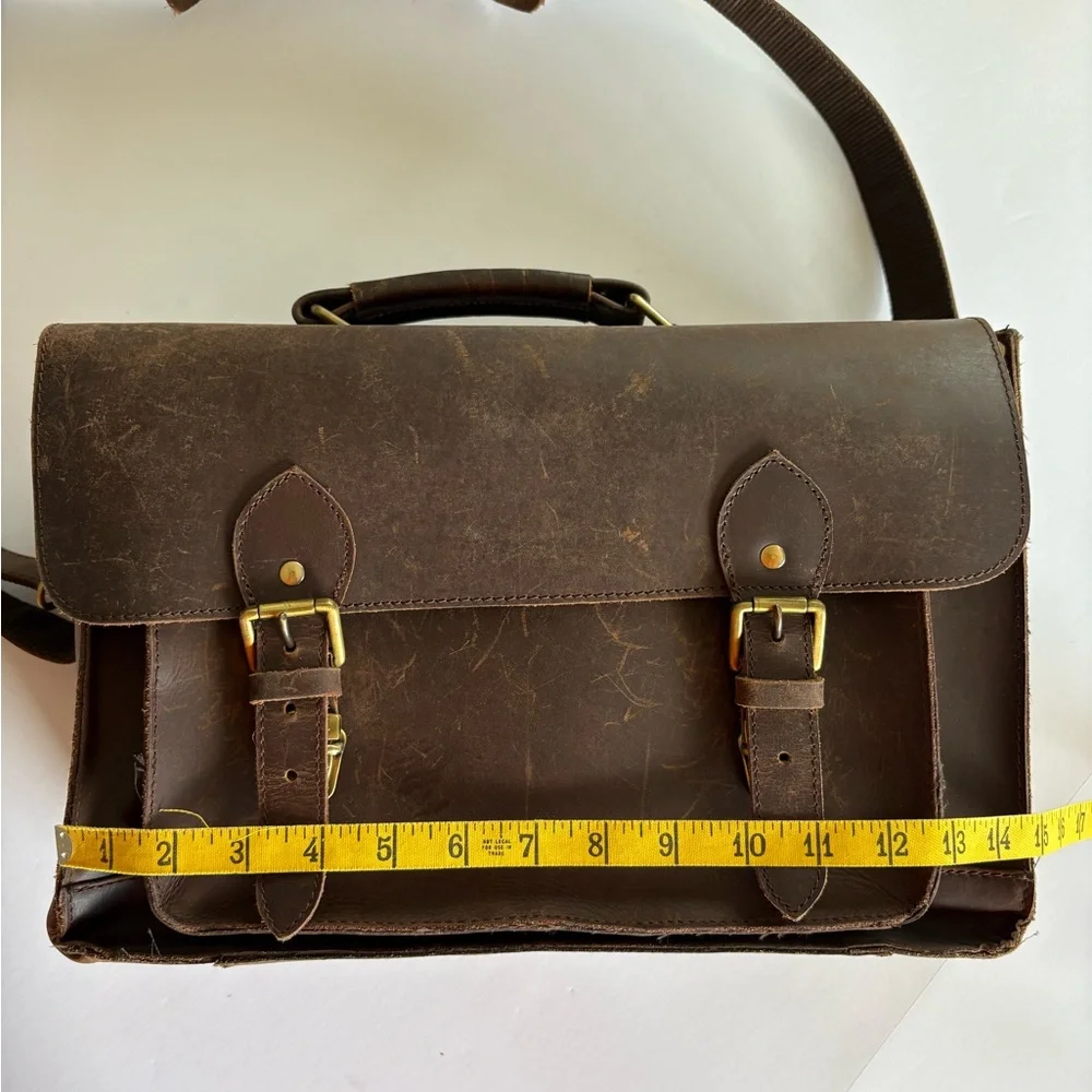 Purple Relic Classic Brown Leather Bag